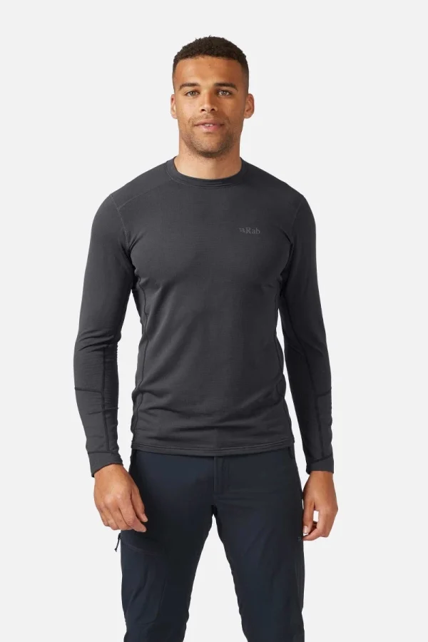 חולצה טישרט שרוול ארוך בצבע שחור לגברים
