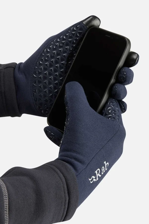 כפפות חמות לחורף בצבע כחול כהה מתאימות לשימוש טלפון נייד