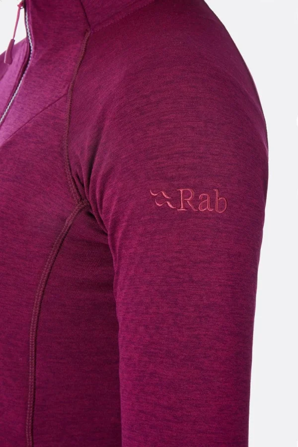 סוויטשירט פליס בצבע סגול אוכמניות לנשים Nexus לוגו RAB