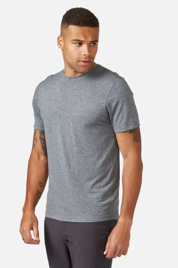 חולצת טישרט בצבע אפור עם שרוול קצר לגברים