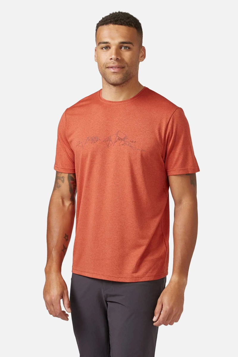 חולצת טי קצרה גברים Mantle Tessalate – QBL-57-RCY – red-clay – 1